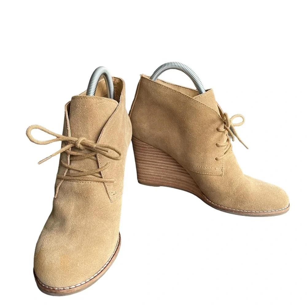 Lucky Brand Tan Leather Upper Bootie Size: 9.5‎